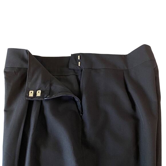 NWT Asos Black Pleated High Rise Dress Ankle Pant Women Sz 10 Tapered Pockets - Picture 5 of 12